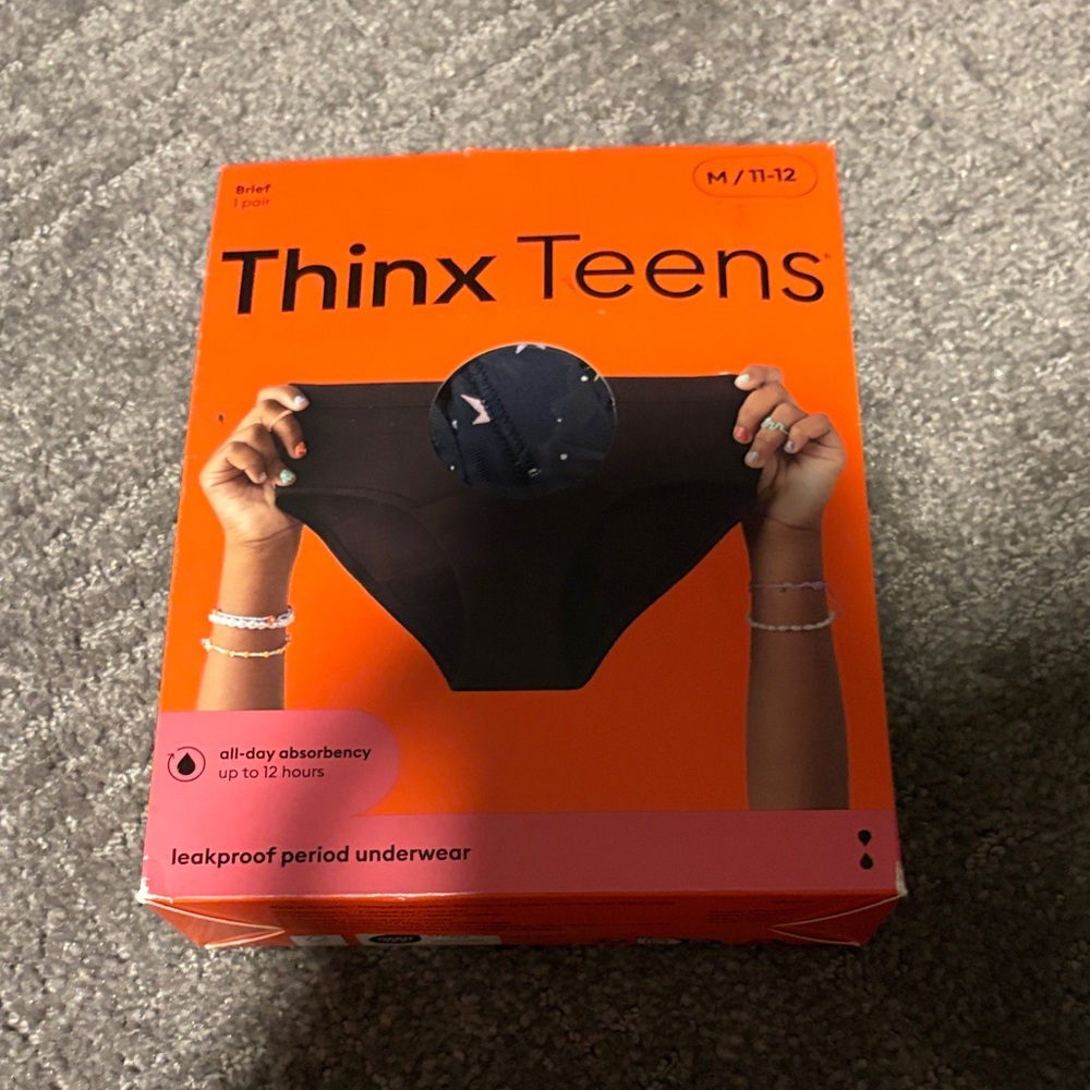 Thinx Teens Black Period Briefs